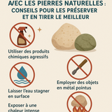 Les erreurs à éviter avec les pierres naturelles : conseils pour les préserver et en tirer le meilleur.