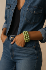 Bracelet "Essentiel" Chrysoprase citron