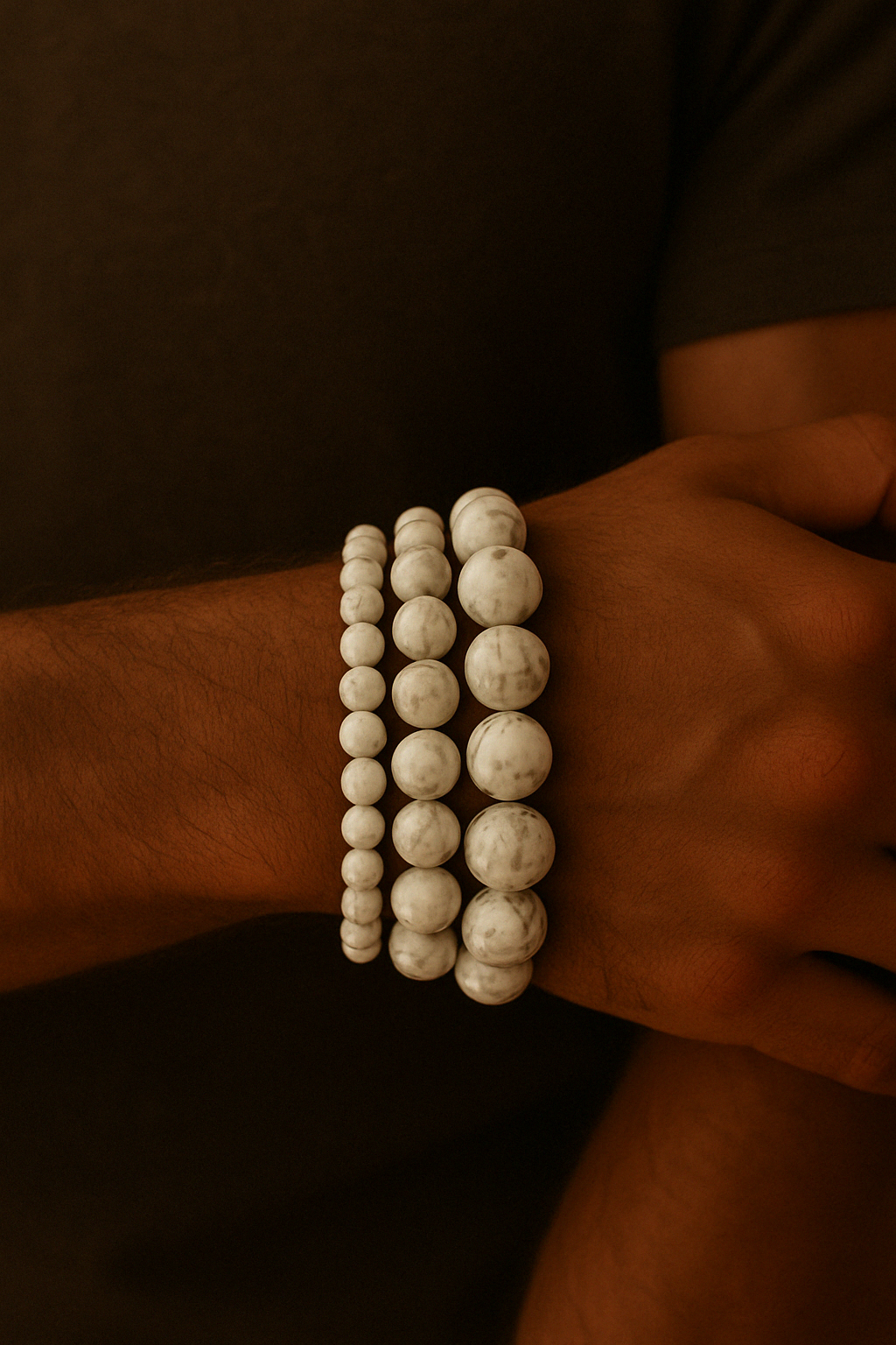Bracelet "Essentiel" Howlite blanche