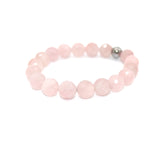 Bracelet "Essentiel" Quartz rose facetté