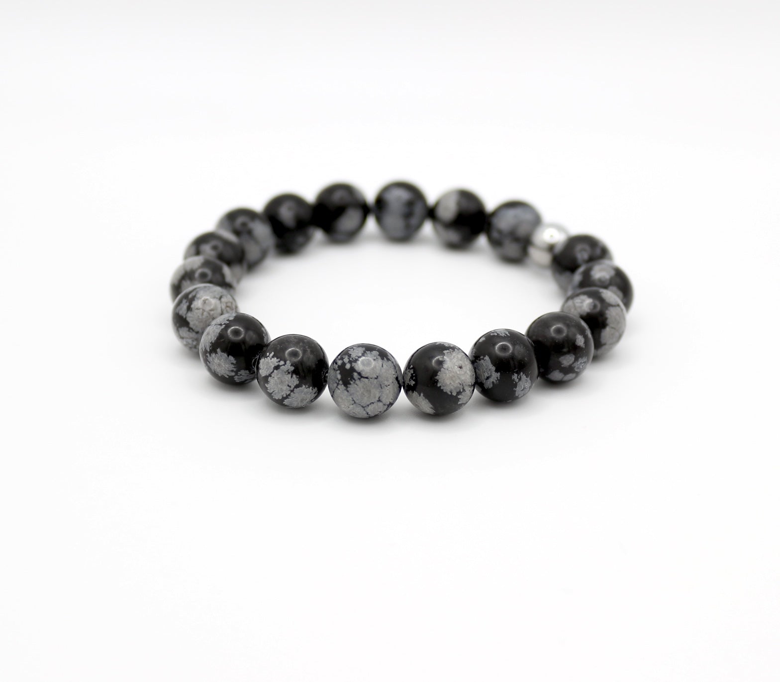 Bracelet "Essentiel" Obsidienne Flocon de neige