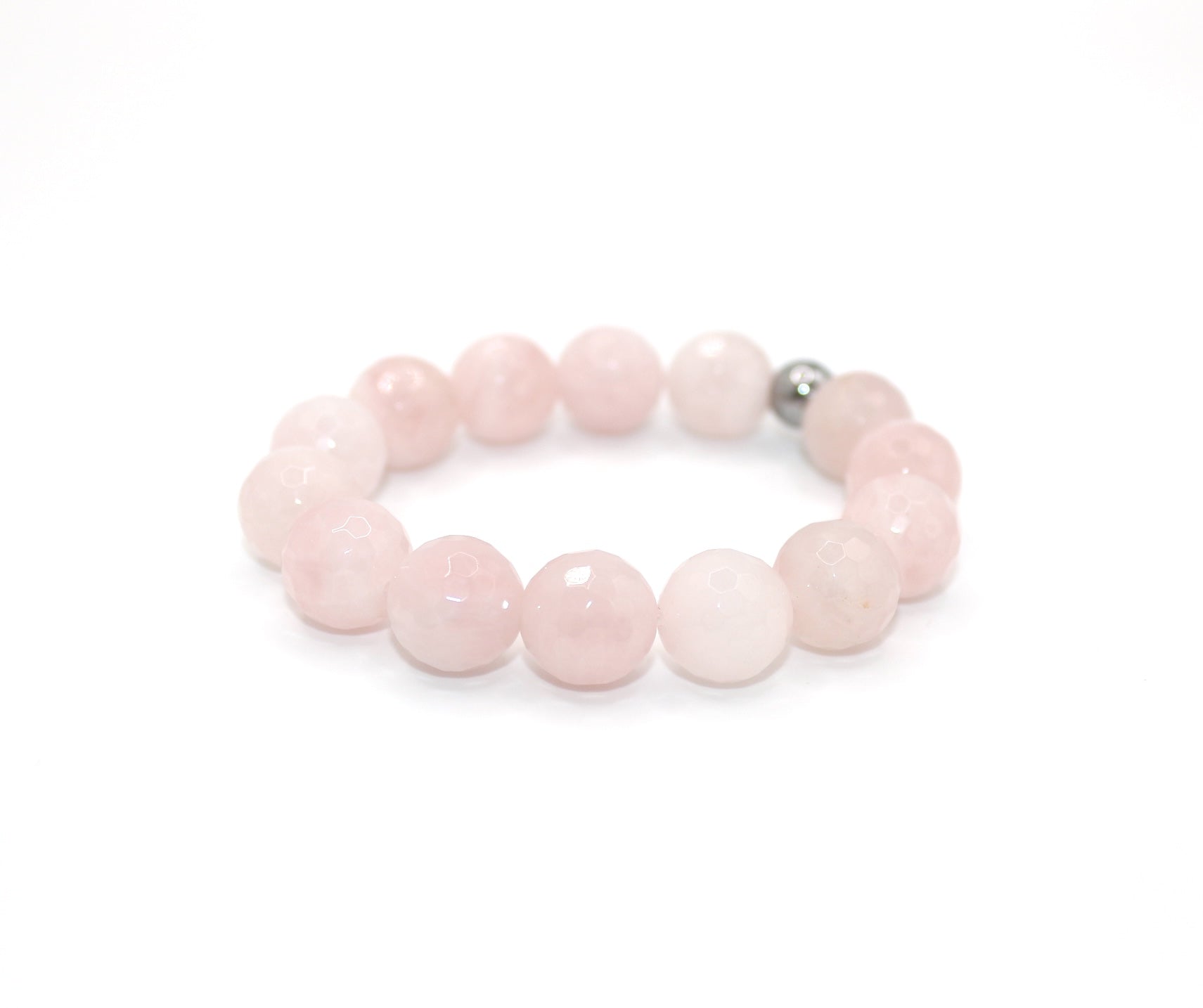 Bracelet "Essentiel" Quartz rose facetté