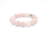 Bracelet "Essentiel" Quartz rose facetté