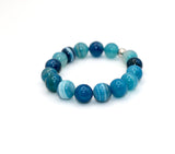 Bracelet "Essentiel" Agate bleue