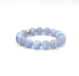 Bracelet "Essentiel" Calcédoine bleue