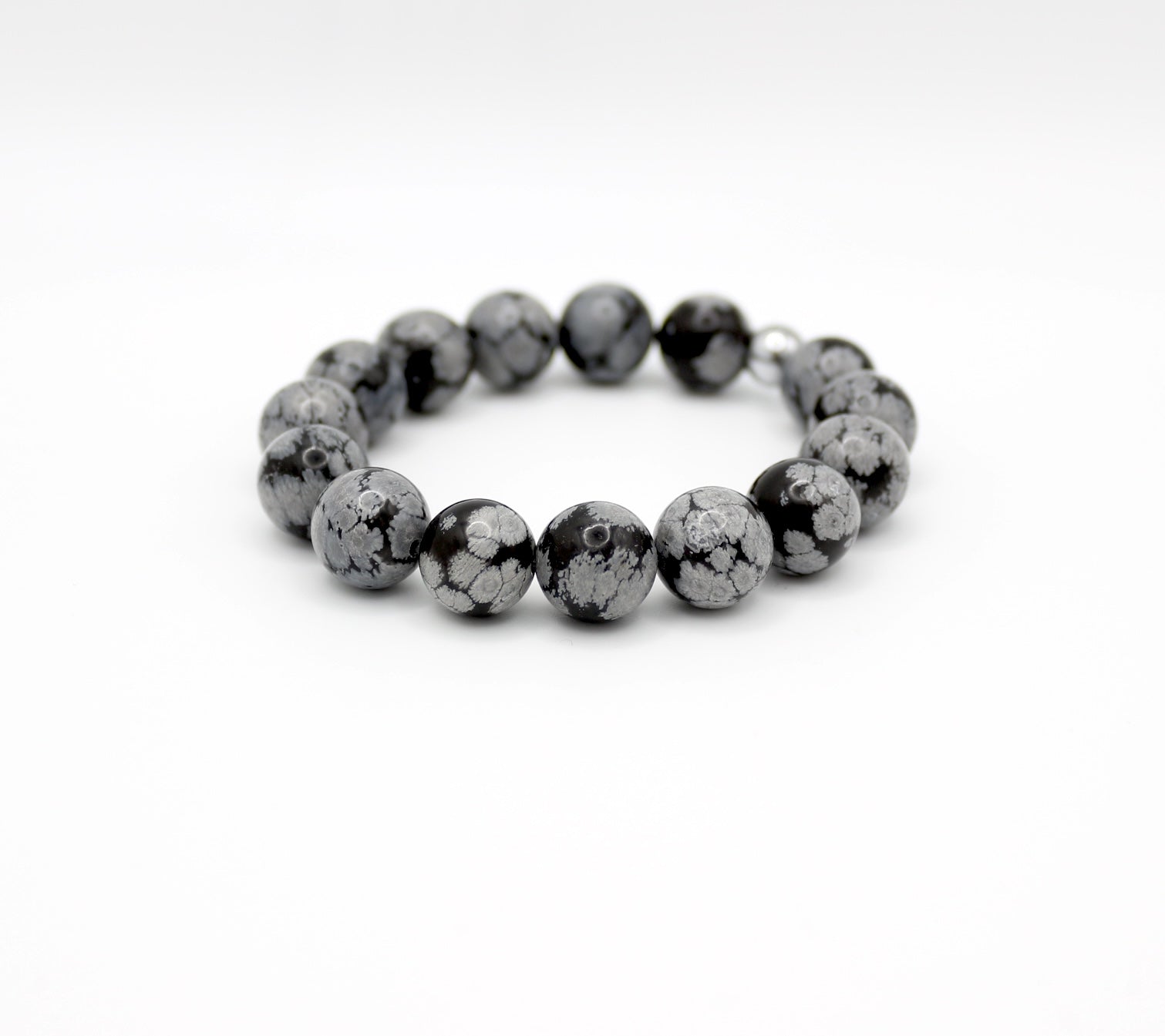 Bracelet "Essentiel" Obsidienne Flocon de neige