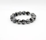 Bracelet "Essentiel" Obsidienne Flocon de neige
