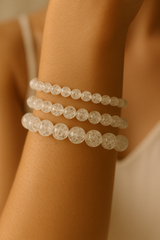Bracelet "Essentiel" Cristal de Roche craquelé