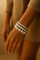 Bracelet "Essentiel" Howlite blanche