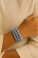Bracelet "Essentiel" Calcédoine bleue