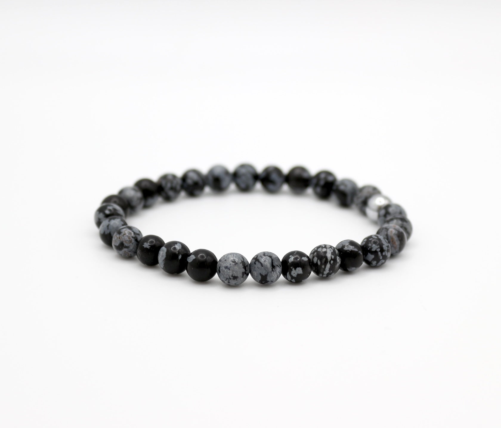 Bracelet "Essentiel" Obsidienne Flocon de neige