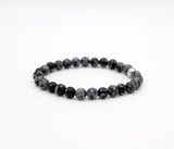 Bracelet "Essentiel" Obsidienne Flocon de neige