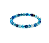 Bracelet "Essentiel" Agate bleue facettée