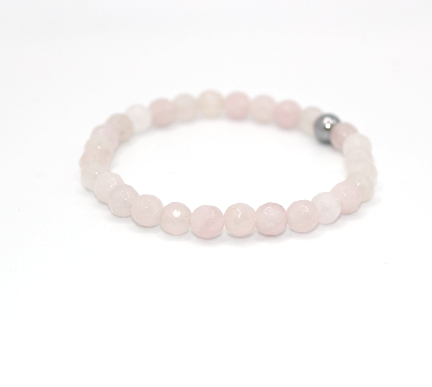 Bracelet "Essentiel" Quartz rose facetté