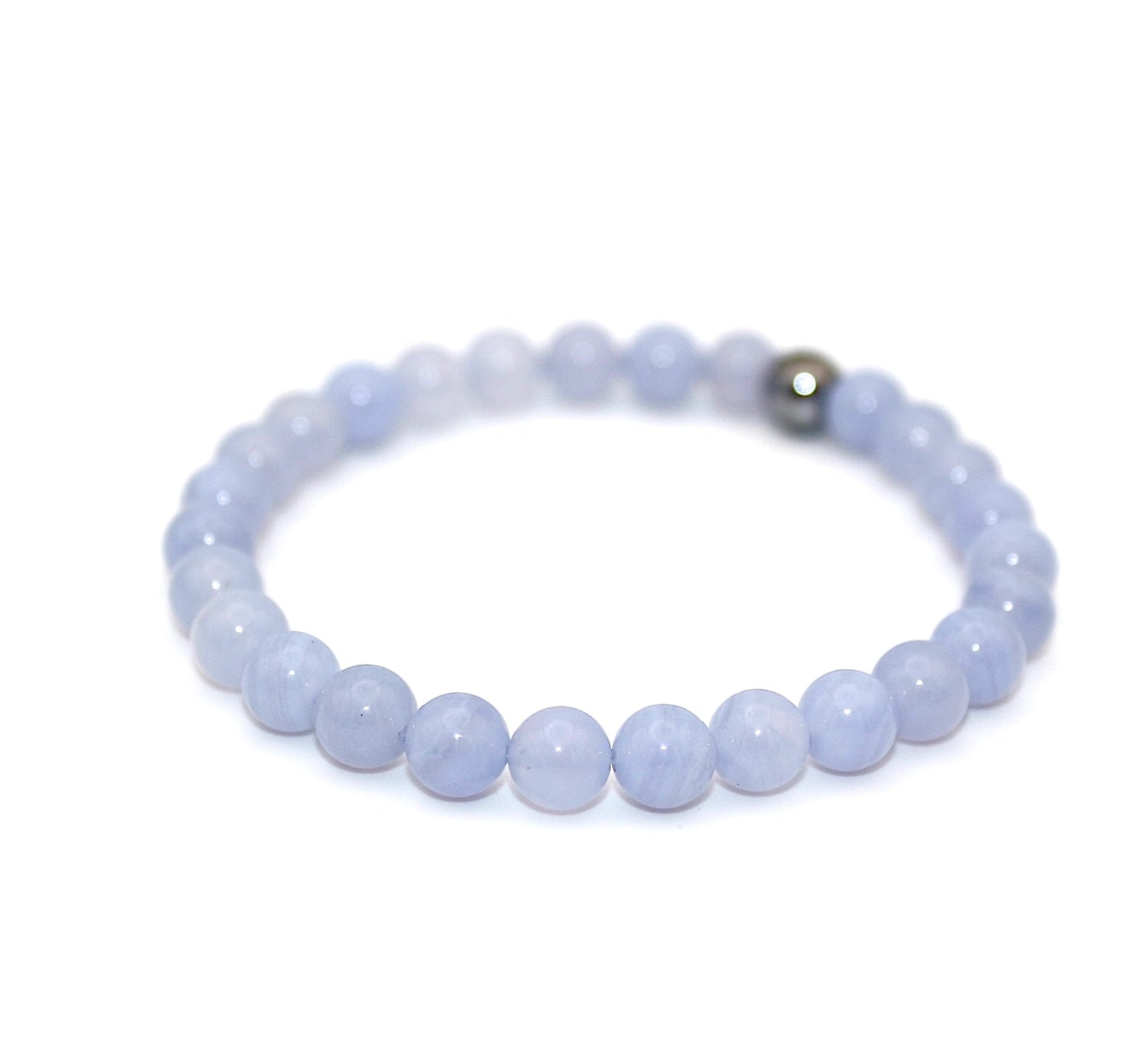 Bracelet "Essentiel" Calcédoine bleue