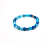 Bracelet "Essentiel" Agate bleue