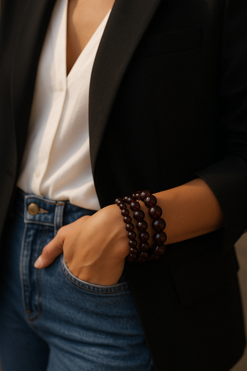 Bracelet "Essentiel" Grenat