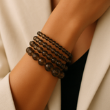 Bracelet "Essentiel" Quartz fumé facetté
