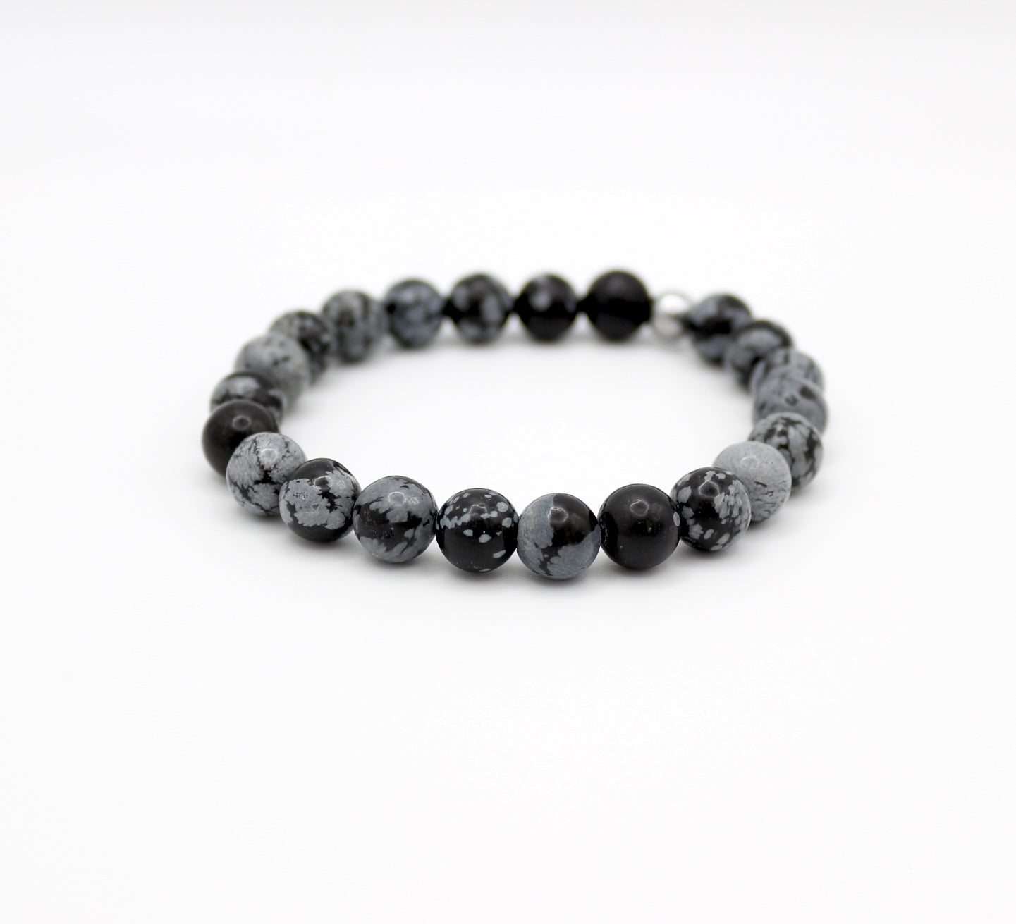 Bracelet "Essentiel" Obsidienne Flocon de neige