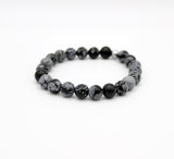 Bracelet "Essentiel" Obsidienne Flocon de neige