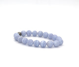 Bracelet "Essentiel" Calcédoine bleue
