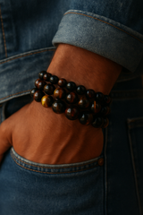 Bracelet "Essentiel" 3 Yeux ( faucon, Taureau, Tigre)
