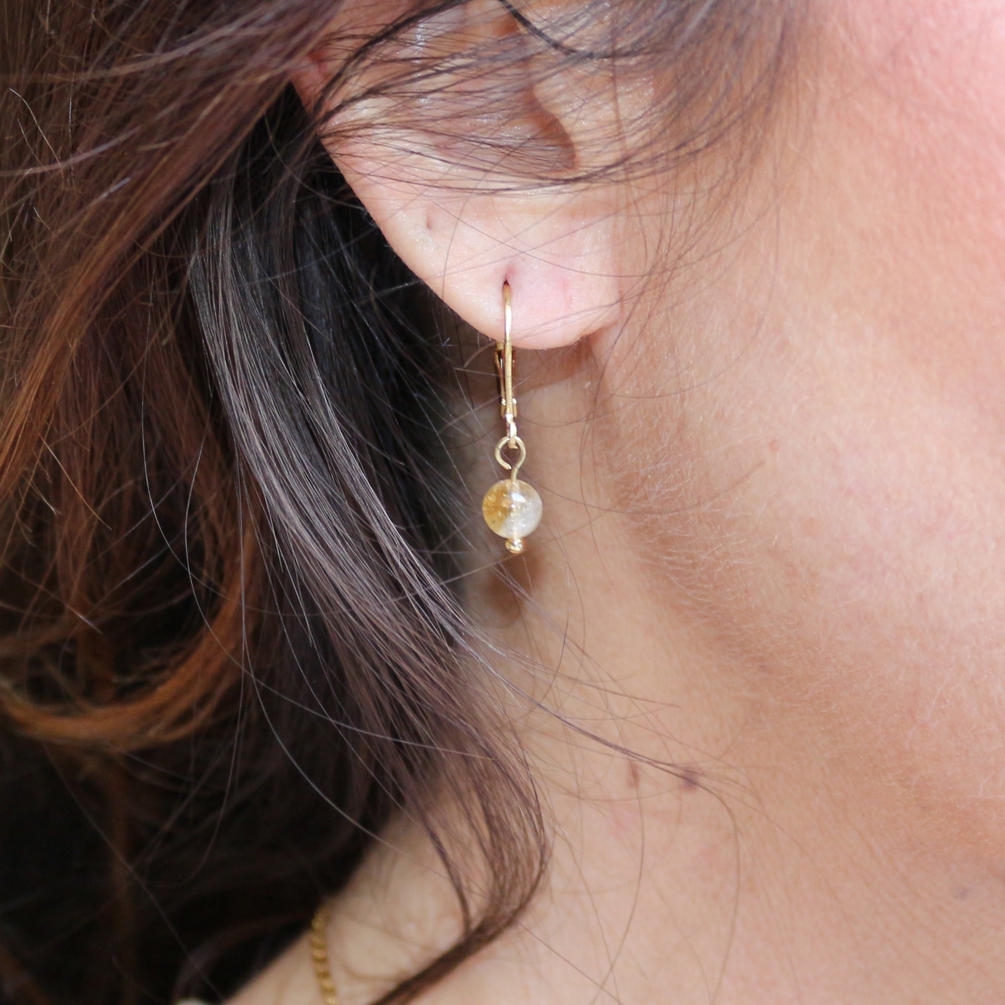 Boucles d'oreilles "Envol" Citrine