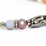 Bracelet "Coraux" Agate Botswana facettée