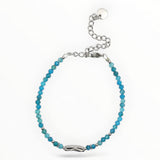 Bracelet "Coraux" Apatite bleue facettée