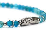Bracelet "Coraux" Apatite bleue facettée