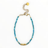 Bracelet "Coraux" Apatite bleue facettée