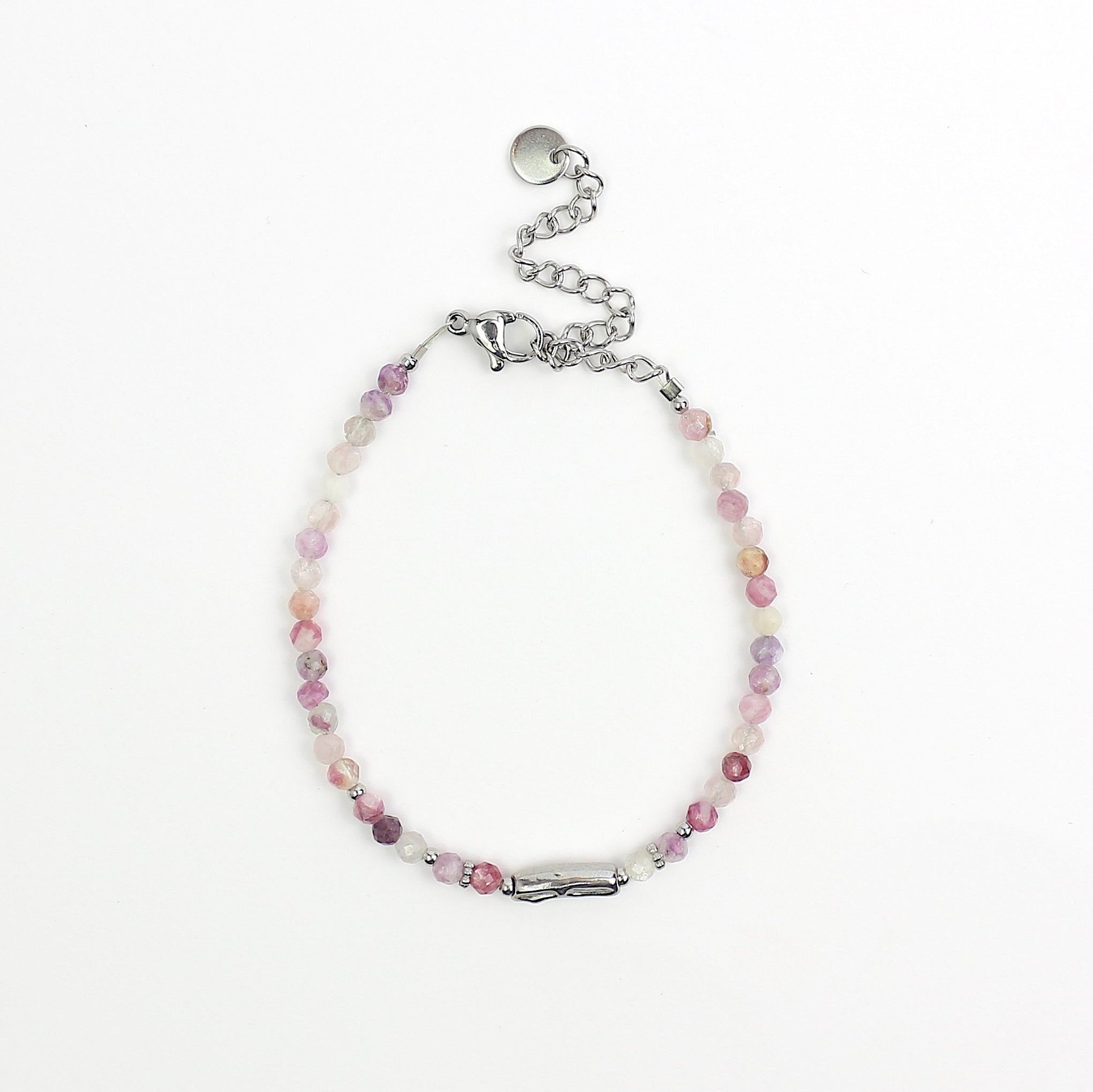 Bracelet "Coraux" Lépidolite facettée