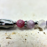 Bracelet "Coraux" Lépidolite facettée
