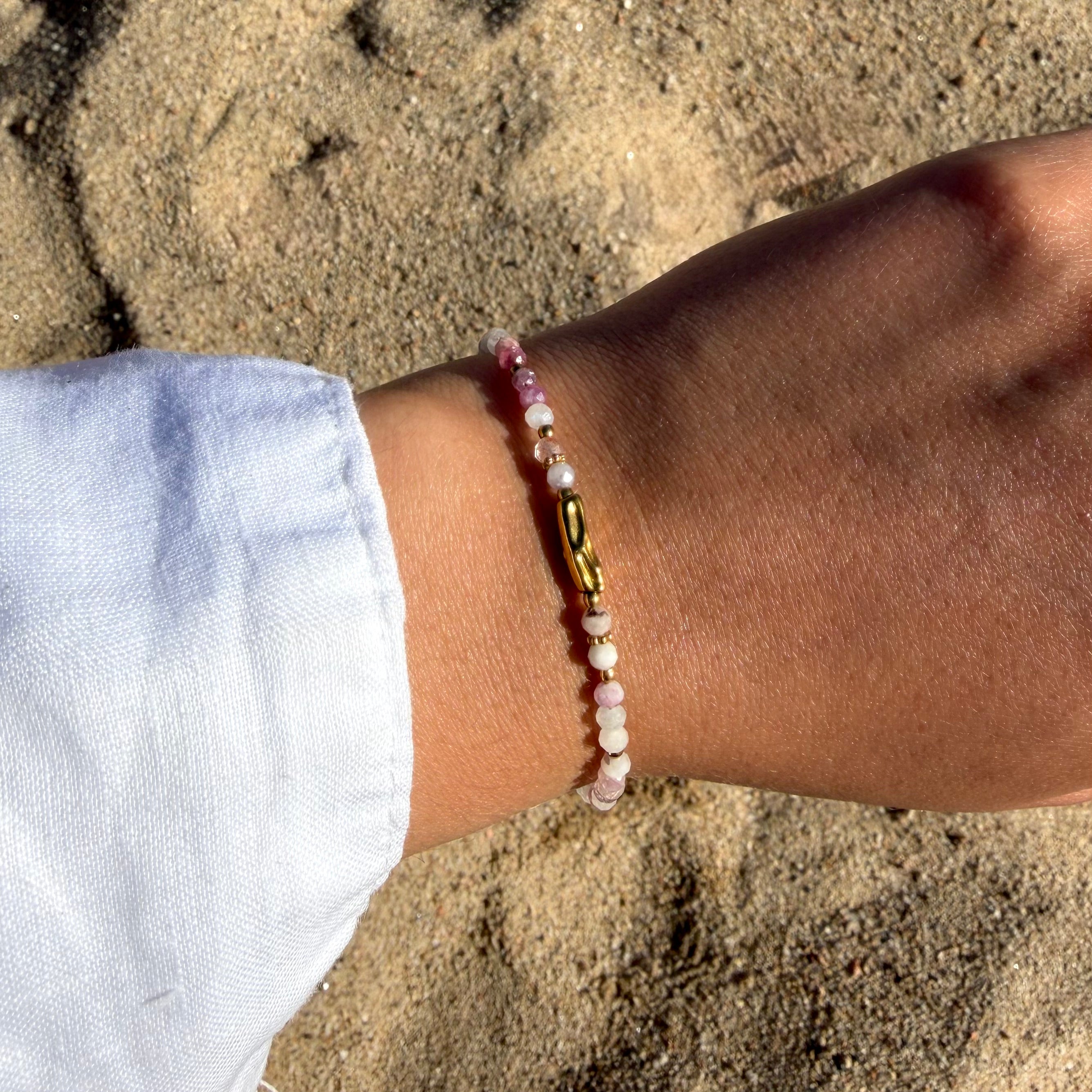 Bracelet "Coraux" Lépidolite facettée