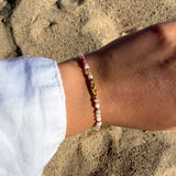 Bracelet "Coraux" Lépidolite facettée