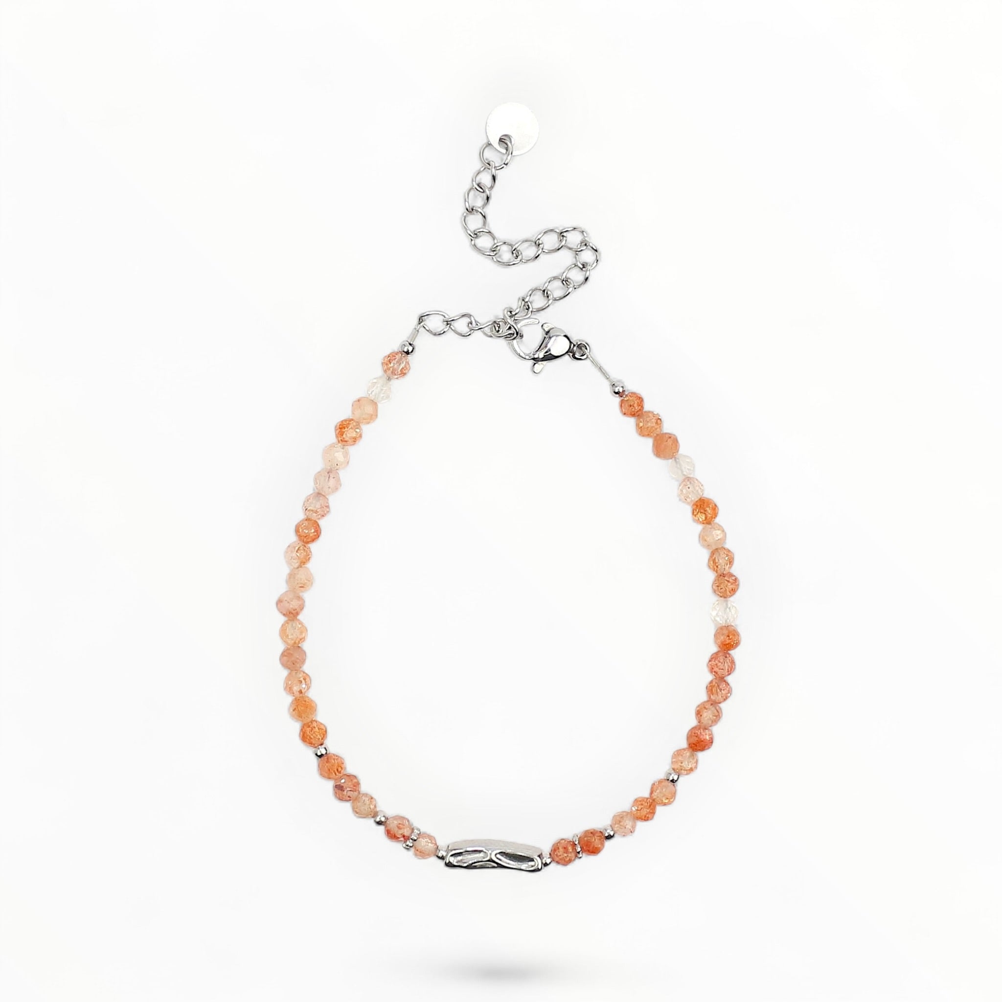Bracelet "Coraux" Pierre de Soleil facettée