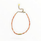 Bracelet "Coraux" Pierre de Soleil facettée