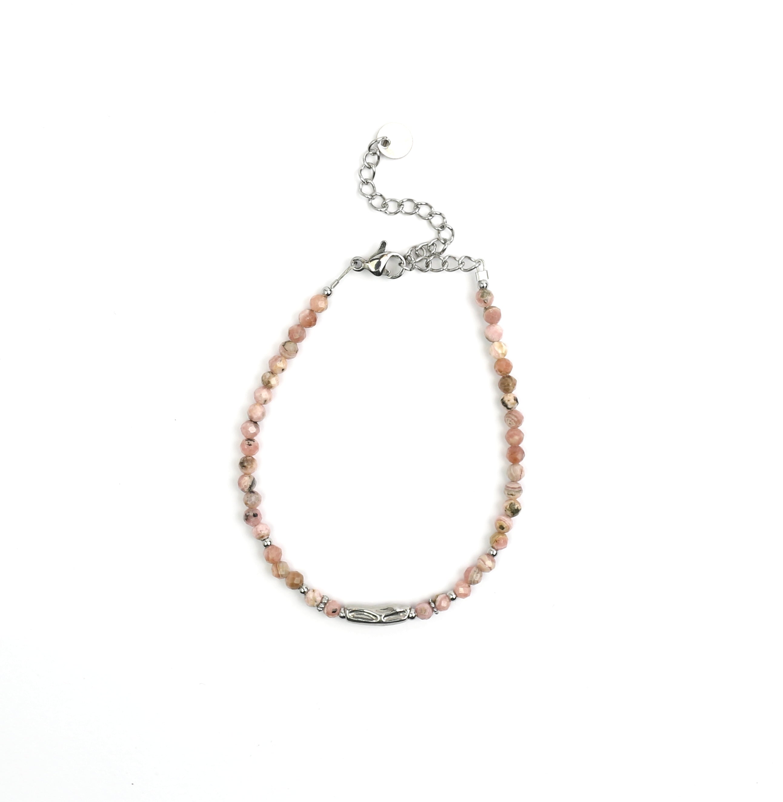 Bracelet "Coraux" Rhodochrosite facettée