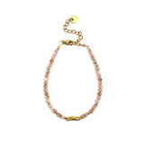 Bracelet "Coraux" Rhodochrosite facettée