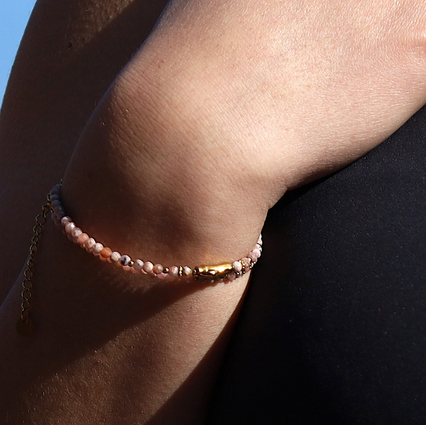 Bracelet "Coraux" Rhodochrosite facettée