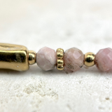 Bracelet "Coraux" Rhodochrosite facettée