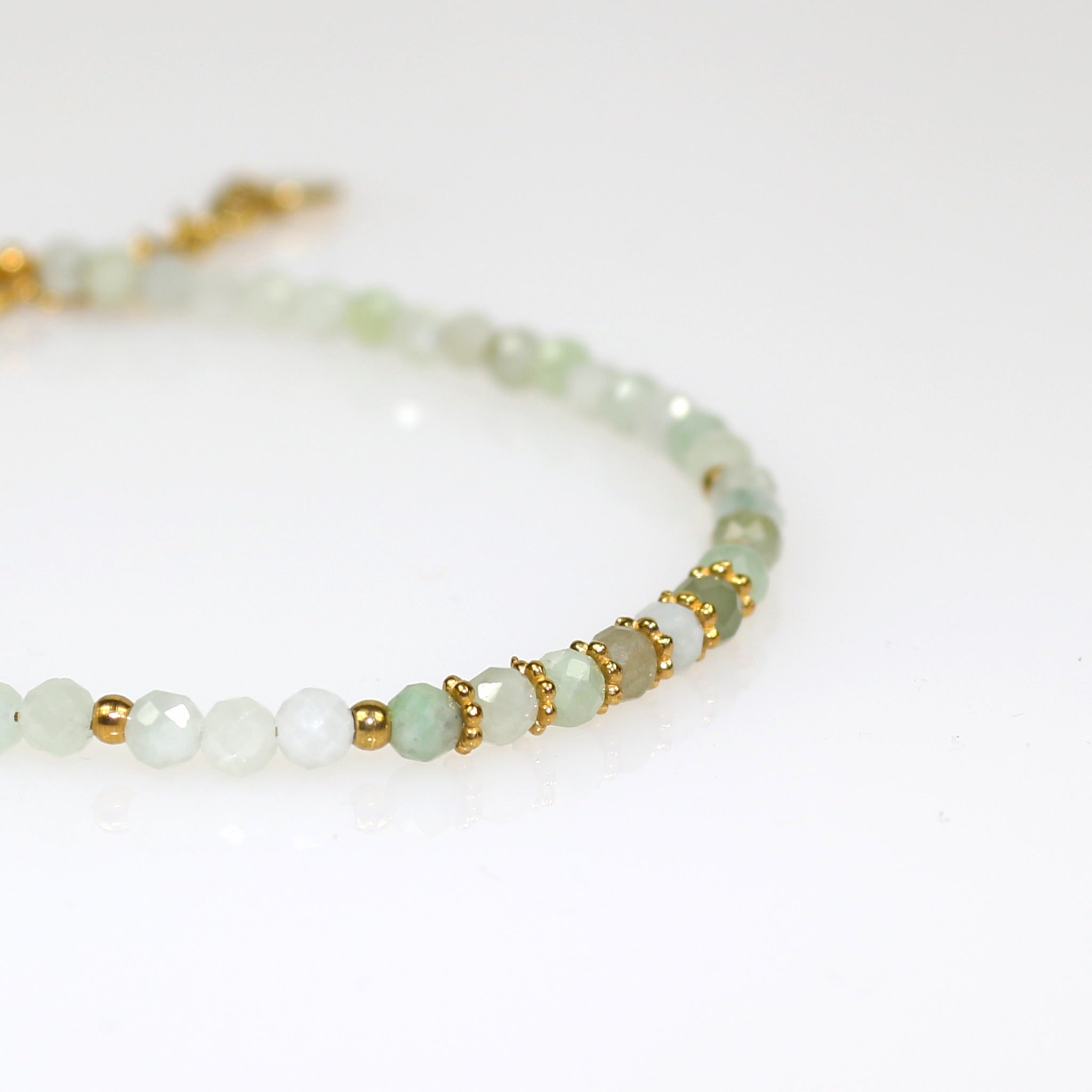 Bracelet "Eveil" Jadéite facettée