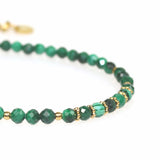 Bracelet "Eveil" Malachite facettée