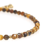 Bracelet  "Eveil" Oeil de Tigre facetté