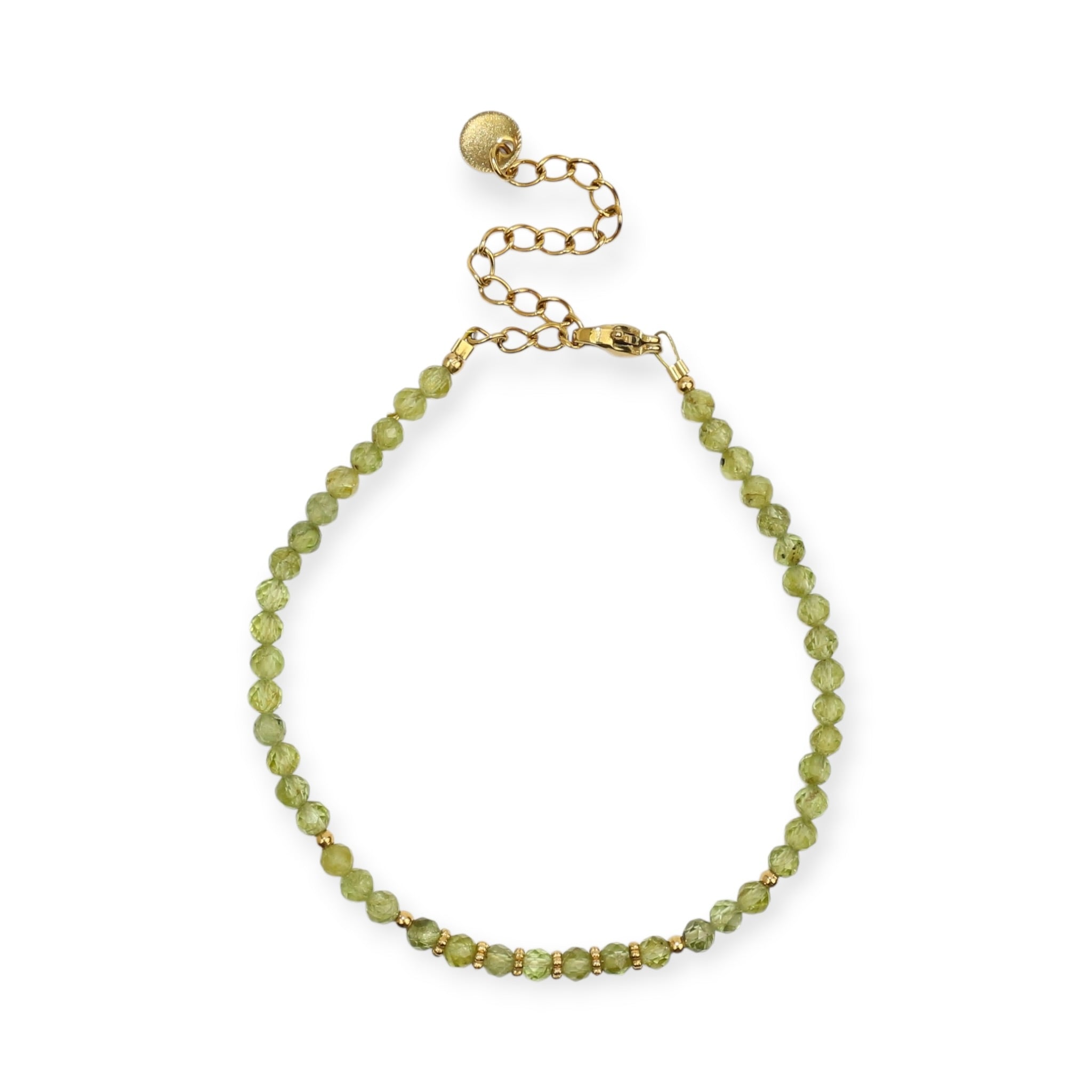 Bracelet "Eveil" Péridot facettée