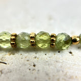 Bracelet "Eveil" Péridot facettée