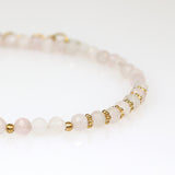 Bracelet "Eveil" Quartz rose facetté