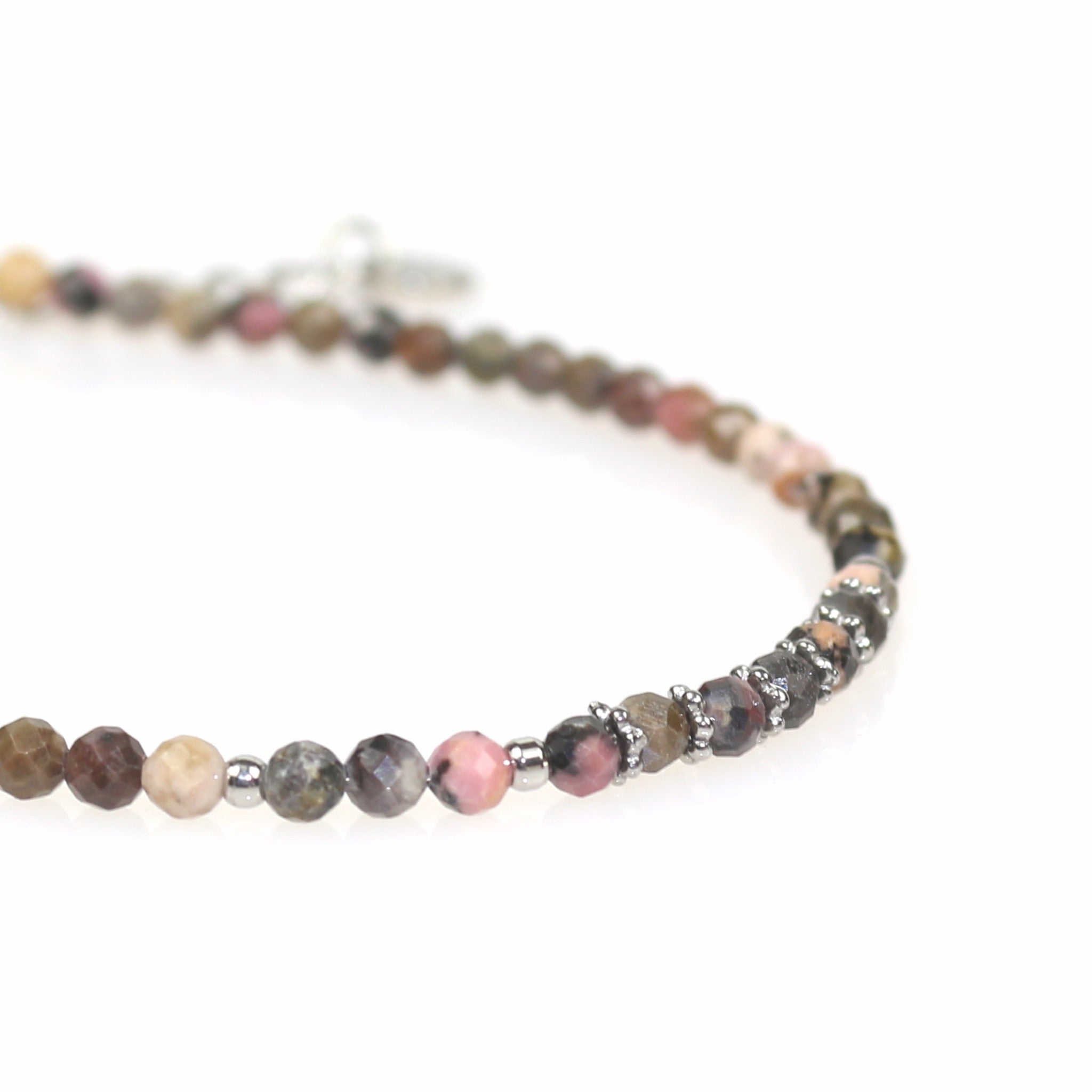 Bracelet "Eveil" Rhodonite facettée