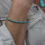 Bracelet "Eveil" Turquoise Hubei facettée