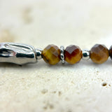 Bracelet  "Coraux" Oeil de Tigre facetté